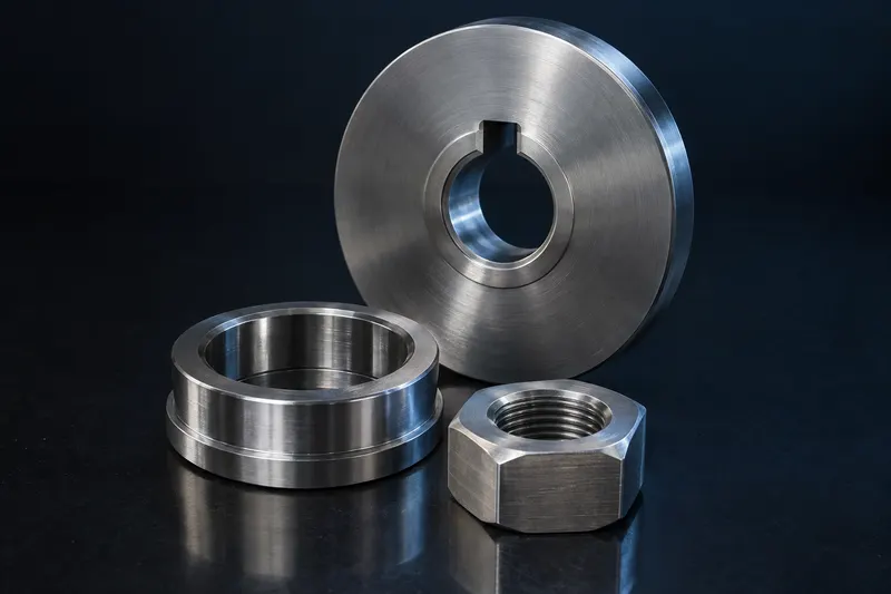 Balance disc, collar and nut