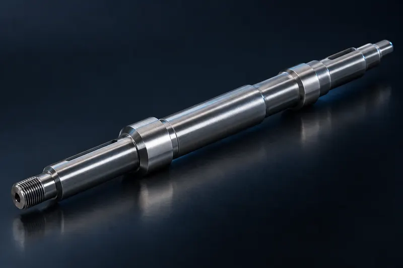 Stepped pump shaft with keyways